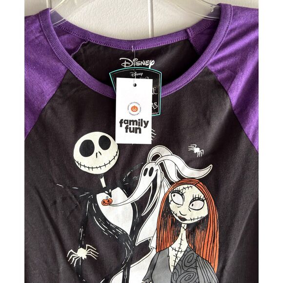Disney Forever Spooky Woman XS Black T-Shirt Jack /Sally/ Zero Halloween #C - Picture 3 of 3